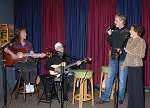 Singing with Diane Berry, Leon Rhodes, and Aslak Gjennestad at Rudi's on February 21, 2009