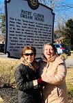 At Patsy Cline's former home in Madison on January 30, 2019, with Patsy's daughter Julie