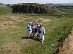 Visiting Hadrian's Wall with George, Julia, Morris, and Linda on July 19, 2013